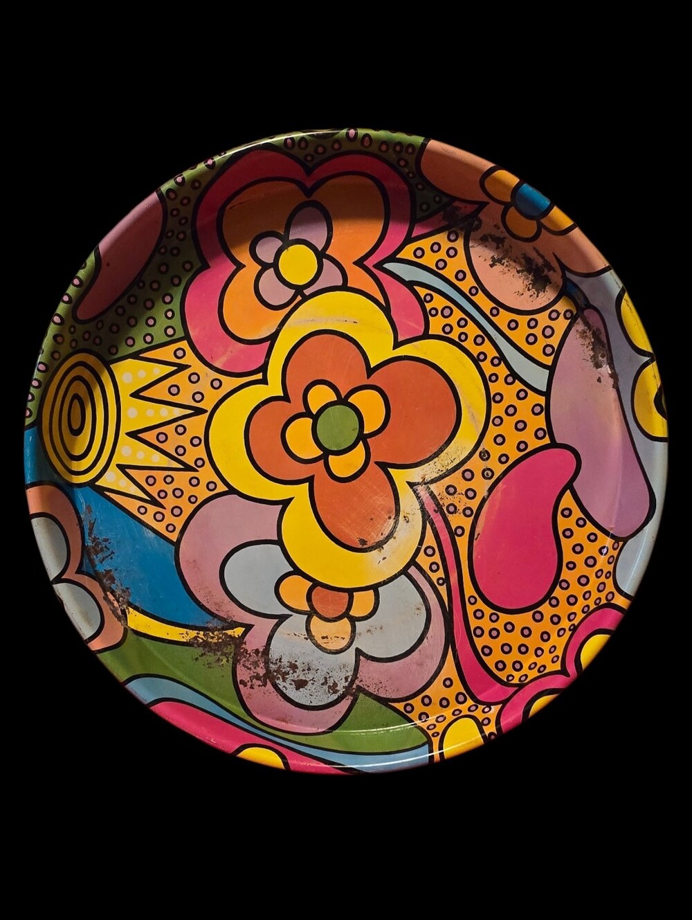 Vintage | Colorful Floral Tray